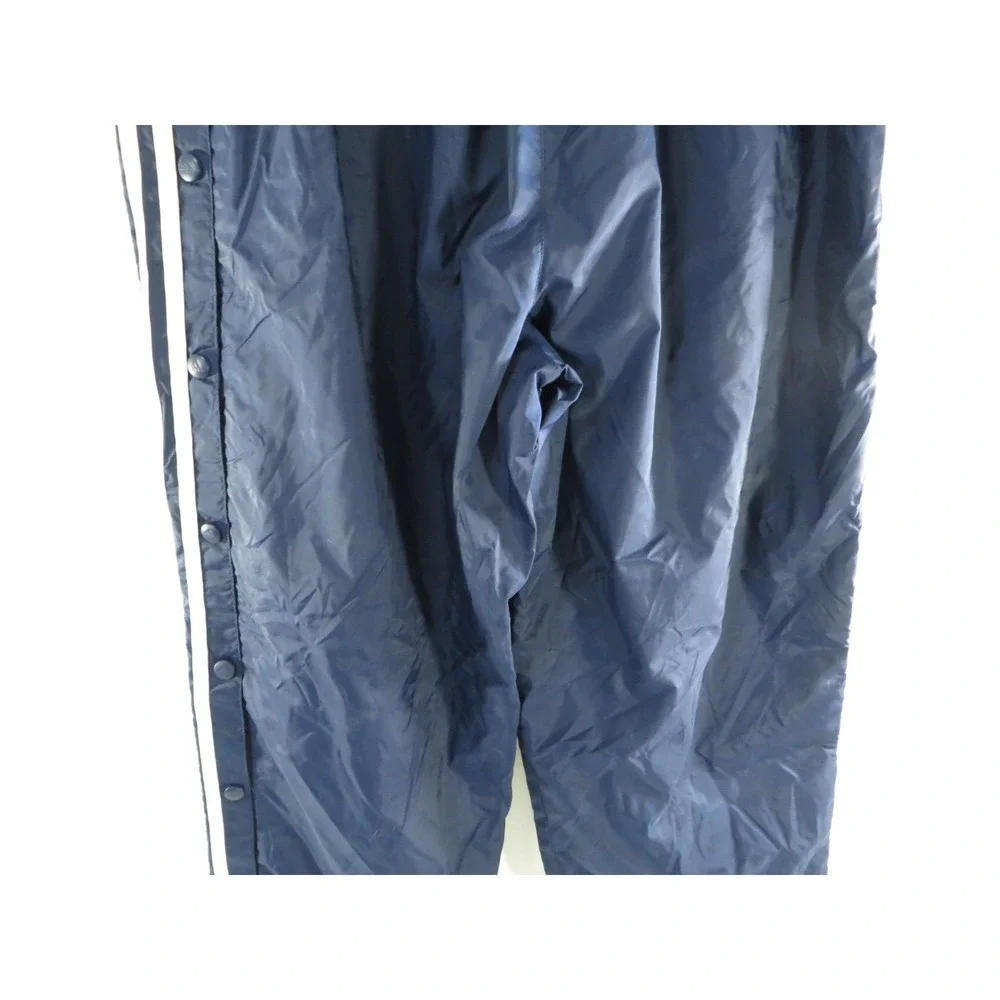 Vintage Adidas Mens Navy Blue 3-Stripe Snap Button Tearaway Track Pants‎ Size M